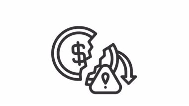 Bozuk para ve para işaretiyle animasyon azalır. Maliye, çalışan, yönetim, takım çalışması, ofis, liderlik, lider, şirket, şirket, yönetici, istihdam, kalkınma ve işletme için uygundur