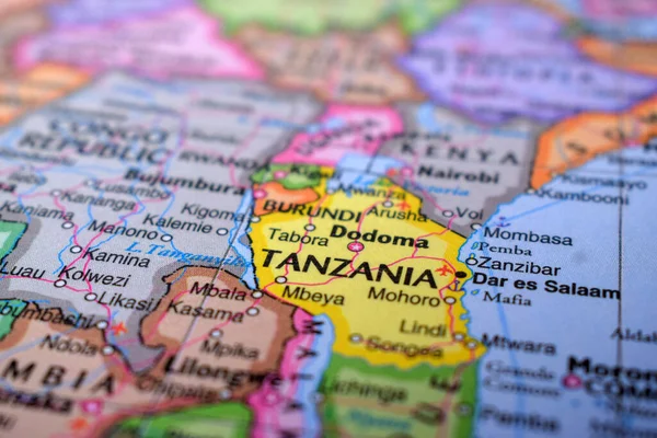Dodoma Travel Concept Nombre Del País Mapa Político Mundial Very Imágenes de stock libres de derechos