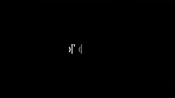 黑色背景下的开放式字体转换动画 — 图库视频影像