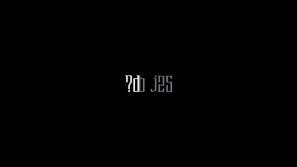 Naver Stop Типографія Тексту Перехід Анімація Чорному Тлі — стокове відео