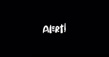 Alarm! Grunge Geçiş Tipografi Metin Animasyonu Siyah Arkaplan Efekti 