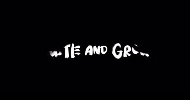 Hustle and Grow Grunge Geçiş Efekti Siyah Arkaplan Üzerine Metin Animasyonu 