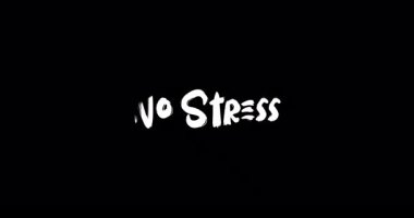 Siyah Arkaplan Üzerine Metin Animasyonunun Stress Grunge Geçiş Efekti Yok 