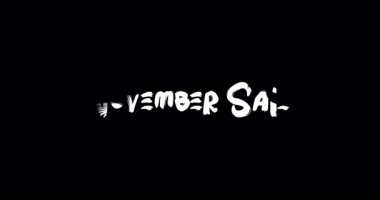 Kasım Satışı Grunge Tipografi Metin Animasyonu Siyah Arkaplan Efekti 