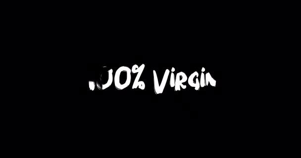 100 Virgin Effect Grunge Transition Τυπογραφία Κείμενο Animation Μαύρο Φόντο — Αρχείο Βίντεο