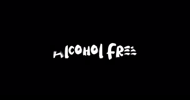 Alkoholmentes Hatása Grunge Átmenet Tipográfia Szöveg Animáció Fekete Háttér — Stock videók