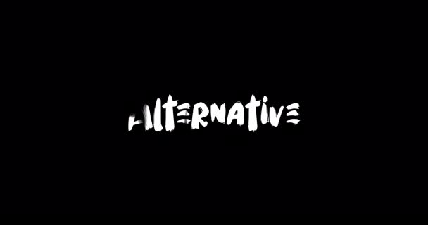 Efecto Alternativo Transición Grunge Tipografía Animación Texto Sobre Fondo Negro — Vídeo de stock