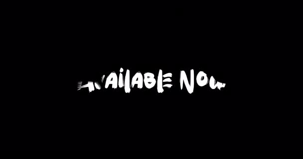 Elérhető Most Grunge Átmeneti Tipográfia Hatása Szöveg Animáció Fekete Háttér — Stock videók