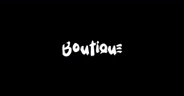 Boutique Effect Grunge Transition Typography Textová Animace Černém Pozadí — Stock video