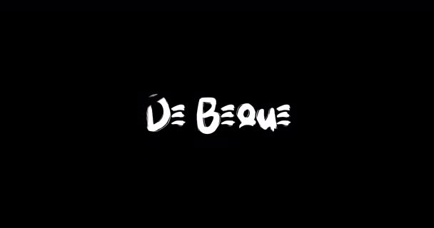 Beque Effect Grunge Transition Τυπογραφία Text Animation Black Background — Αρχείο Βίντεο