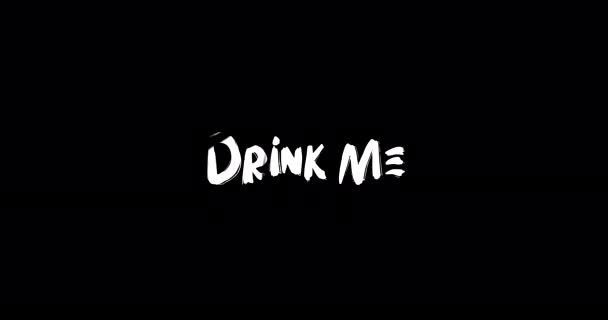 Drink Effect Grunge Transition 타이포그래피 텍스트 애니메이션 Black Background — 비디오