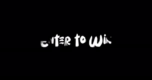 Enter Winnen Effect Van Grunge Transitie Typografie Tekst Animatie Zwarte — Stockvideo