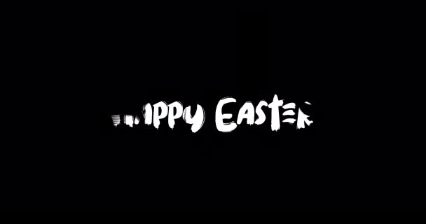 Frohe Ostern Wirkung Von Grunge Transition Typografie Text Animation Auf — Stockvideo
