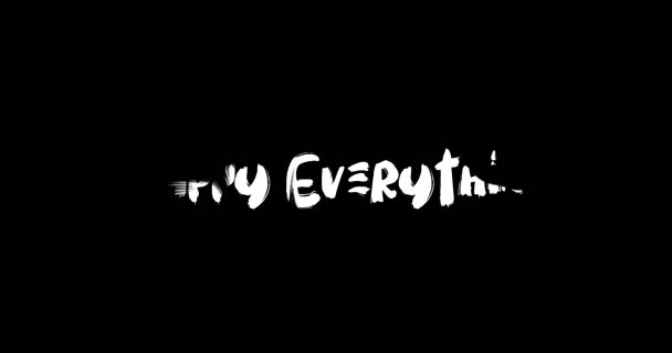 Happy Everything Επίδραση Της Grunge Μετάβασης Τυπογραφία Κείμενο Animation Μαύρο — Αρχείο Βίντεο