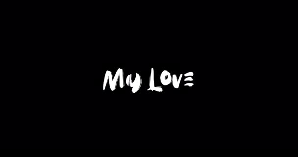 字体文字动画在黑色背景下的爱情转换效应 — 图库视频影像