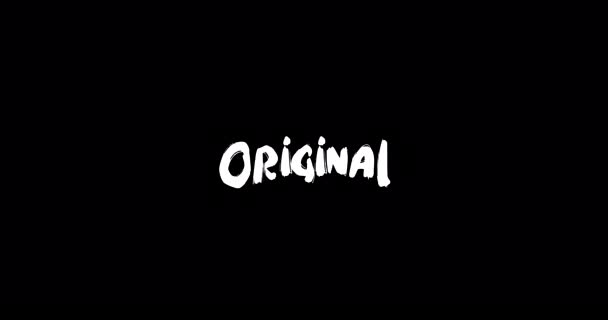 Efecto Transición Grunge Original Tipografía Animación Texto Sobre Fondo Negro — Vídeo de stock
