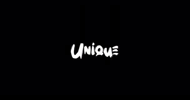 Egyedülálló Grunge Átmenet Hatása Tipográfia Szöveg Animáció Fekete Háttér — Stock videók