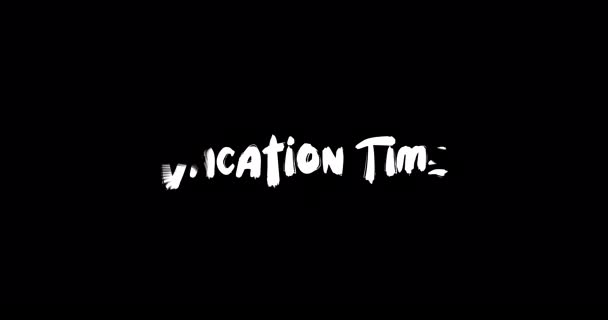Holiday Time Grunge Transition Effect Typography Textová Animace Černém Pozadí — Stock video