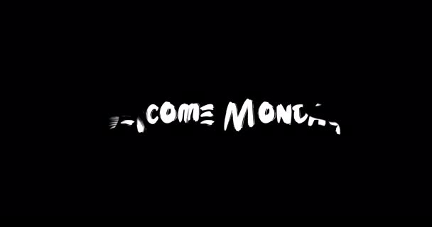 Witamy Poniedziałek Efekt Grunge Transition Typografia Tekst Animacja Czarnym Tle — Wideo stockowe