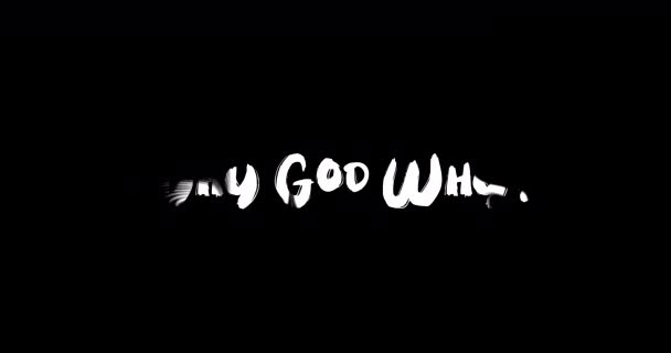하나님은 배경에 그런지 타이포그래피 텍스트 애니메이션의 — 비디오