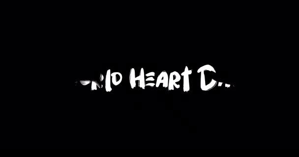World Heart Day Effect Grunge Transition Typography Text Animation Black — Stock Video