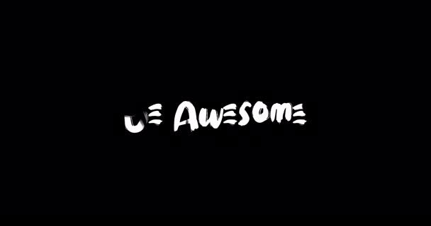 Awesome Effect Grunge Transition Typografie Tekst Animatie Zwarte Achtergrond — Stockvideo