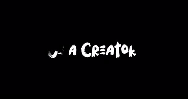 Wees Een Schepper Effect Van Grunge Transitie Typografie Tekst Animatie — Stockvideo