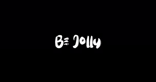 Jolly Effect Grunge Transition Typografie Tekst Animatie Zwarte Achtergrond — Stockvideo