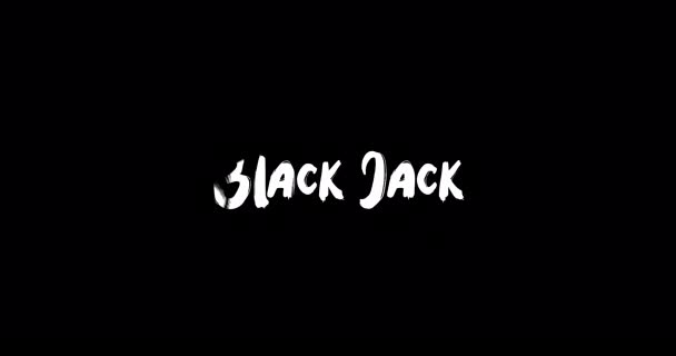 Black Jack Effect Grunge Transition Typography Text Animation Black Background — Stock Video