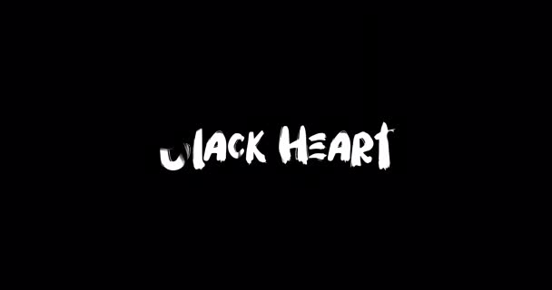 Schwarzes Herz Wirkung Von Grunge Transition Typografie Text Animation Auf — Stockvideo