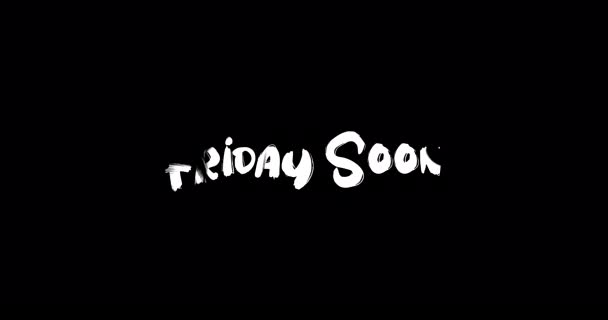 Friday Soon Effect Grunge Transition Typography Animação Texto Fundo Preto — Vídeo de Stock
