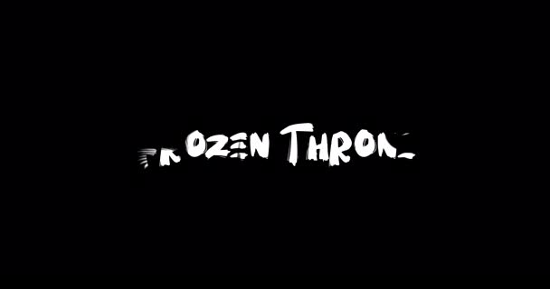 Bevroren Troon Effect Van Grunge Transitie Typografie Tekst Animatie Zwarte — Stockvideo
