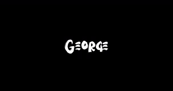 ブラックバックグラウンドにおけるジョージ トランジションのタイポグラフィー テキストアニメーションの影響 — ストック動画