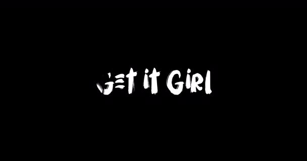 Dapatkan Girl Effect Grunge Transition Typography Text Animation Black Background — Stok Video