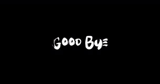 Adiós Efecto Transición Grunge Tipografía Animación Texto Sobre Fondo Negro — Vídeo de stock