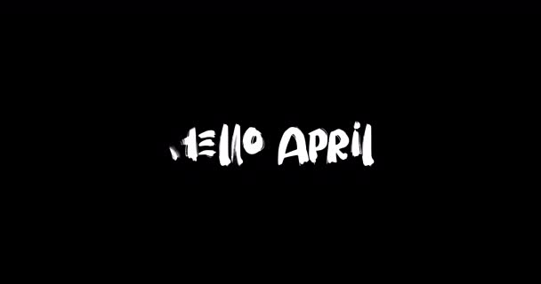Hello April Effect Grunge Transition Typography Textová Animace Černém Pozadí — Stock video