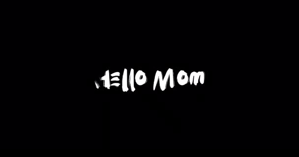 Grunge转换字体动画在黑色背景下的妈妈效应 — 图库视频影像