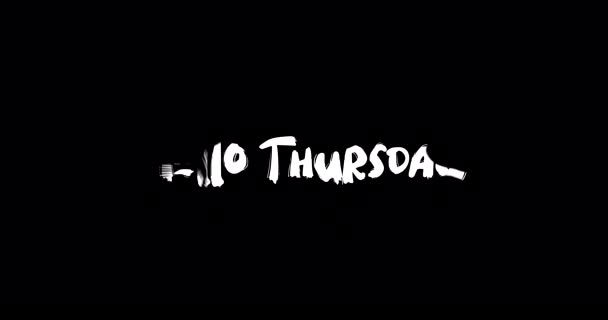 Hello Thursday Effet Grunge Transition Typographie Texte Animation Sur Fond — Video