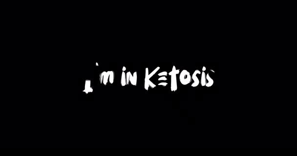 Ben Ketosis Effect Van Grunge Transition Typografie Tekst Animatie Zwarte — Stockvideo