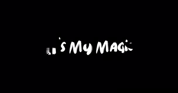 Det Min Magiska Effekt Grunge Transition Typografi Text Animation Svart — Stockvideo