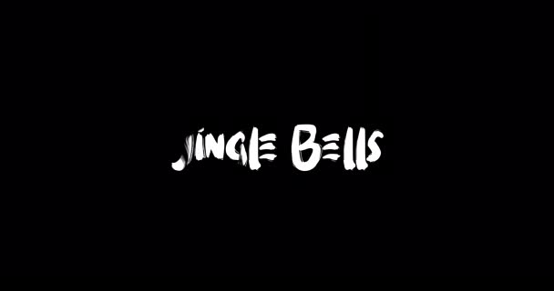 Jingle Bells Efekt Grunge Transition Typografia Tekst Animacja Czarnym Tle — Wideo stockowe