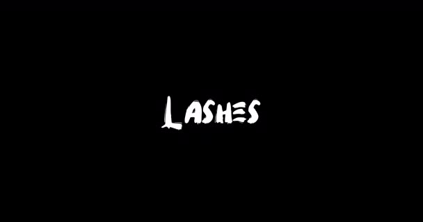 배경에 그런지 타이포그래피 텍스트 애니메이션의 Lashes — 비디오