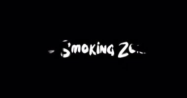 Grunge Geçiş Karakterinin Sigara İçme Bölgesi Efekti Yok Siyah Arkaplan Üzerinde Metin Canlandırması 