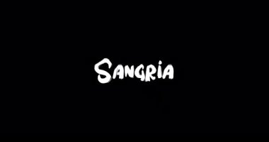 Grunge Geçiş Tipografisi Sangria Efekti Siyah Arkaplan Üzerine Metin Canlandırması 