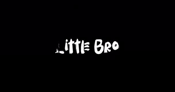 Μικρή Επίδραση Αδερφέ Της Grunge Μετάβασης Τυπογραφία Κείμενο Animation Μαύρο — Αρχείο Βίντεο