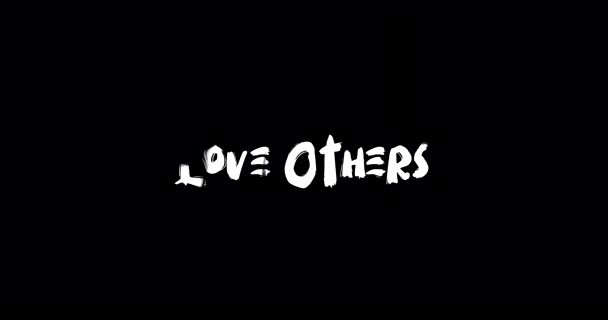 Love Other Effect Grunge Transition Typography Textová Animace Černém Pozadí — Stock video