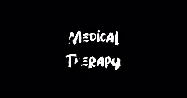Medische Therapie Effect Van Grunge Transitie Typografie Tekst Animatie Zwarte — Stockvideo