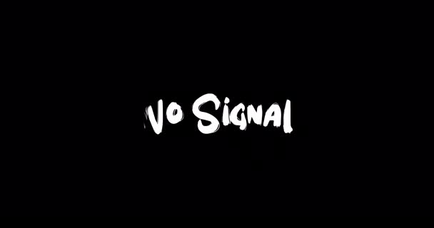 Geen Signaaleffect Van Grunge Transitie Typografie Tekst Animatie Zwarte Achtergrond — Stockvideo