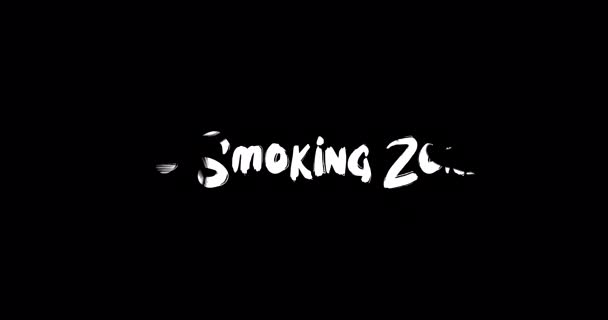 Nenhuma Zona Fumantes Efeito Tipografia Transição Grunge Animação Texto Fundo — Vídeo de Stock
