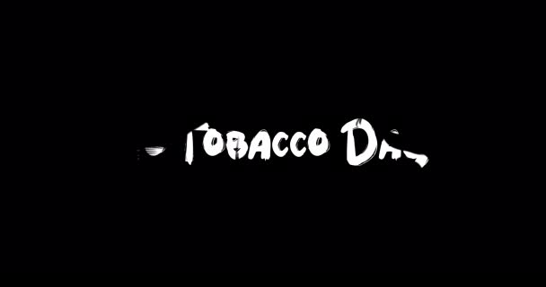 Tobacco Day Effect Grunge Transition Typography Animação Texto Sobre Fundo — Vídeo de Stock